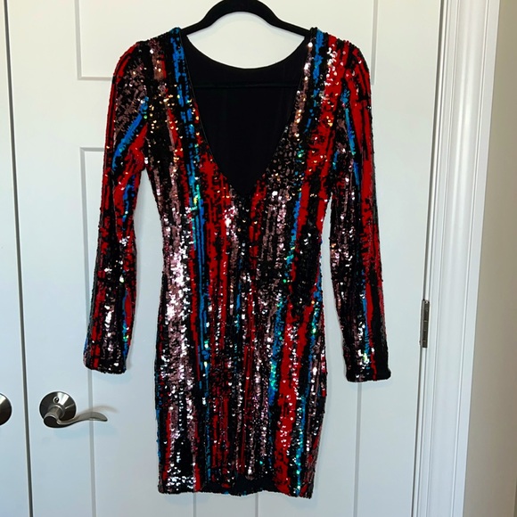 Dress the Population Lola Sequin Bodycon Dress - Picture 4 of 8